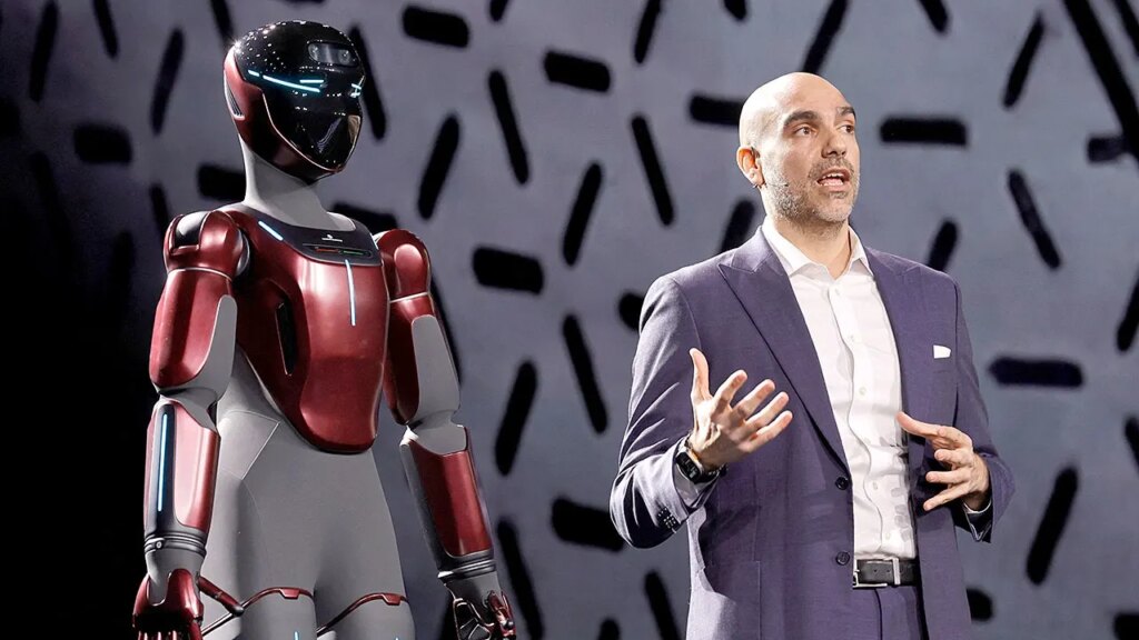 Humanoid Robot Employs Smart Skin Technology to Prevent Worker Collisions