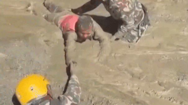 Rescue Efforts Underway for Mudslide Victims Trapped in Nepal Tunnel Rescue Efforts Underway for Mudslide Victims Trapped in Nepal Tunnel