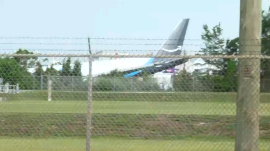 Amazon Cargo Plane Overruns Miami Airport Runway, Hits Vehicles and Catches Fire Amazon Cargo Plane Overruns Miami Airport Runway, Hits Vehicles and Catches Fire