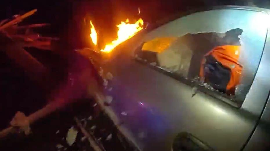 Deputy Rescues Driver From Burning SUV After 111-Mph Chase in Washington Deputy Rescues Driver From Burning SUV After 111-Mph Chase in Washington