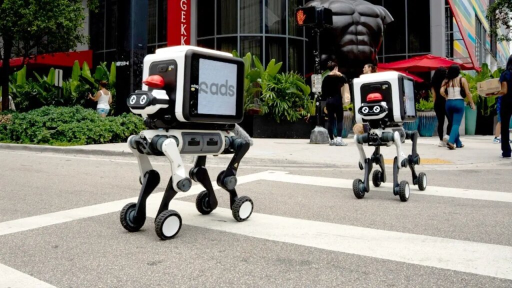 Legged Robot Climbs Stairs for Package Delivery Legged Robot Climbs Stairs for Package Delivery