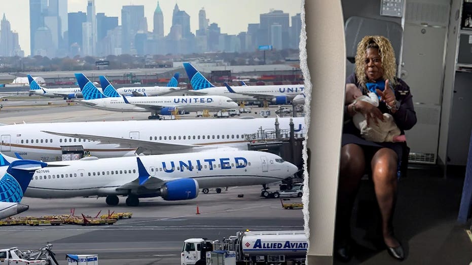 United Flight Attendant Catches Baby and Gives Exhausted Mother a Break United Flight Attendant Catches Baby and Gives Exhausted Mother a Break