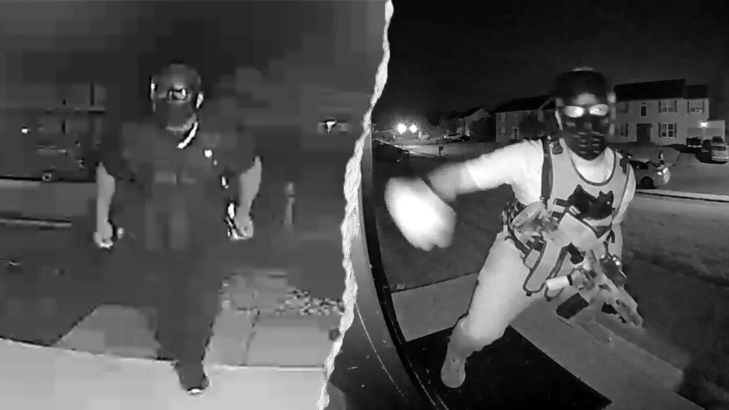 Neighborhood on High Alert as Masked Man with Rifle Knocks on Doors