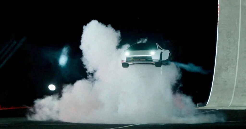 Elon Musk Unveils Tesla Roadster, Promoting Reality of Flying Cars